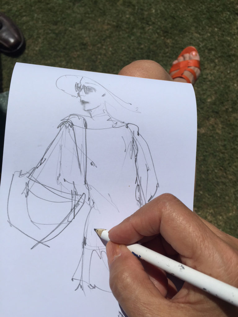 live sketch, polo fashion, illustration, Sydney illustrato
