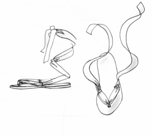 Sandals by Sydney fashion illustrator Marta Madison